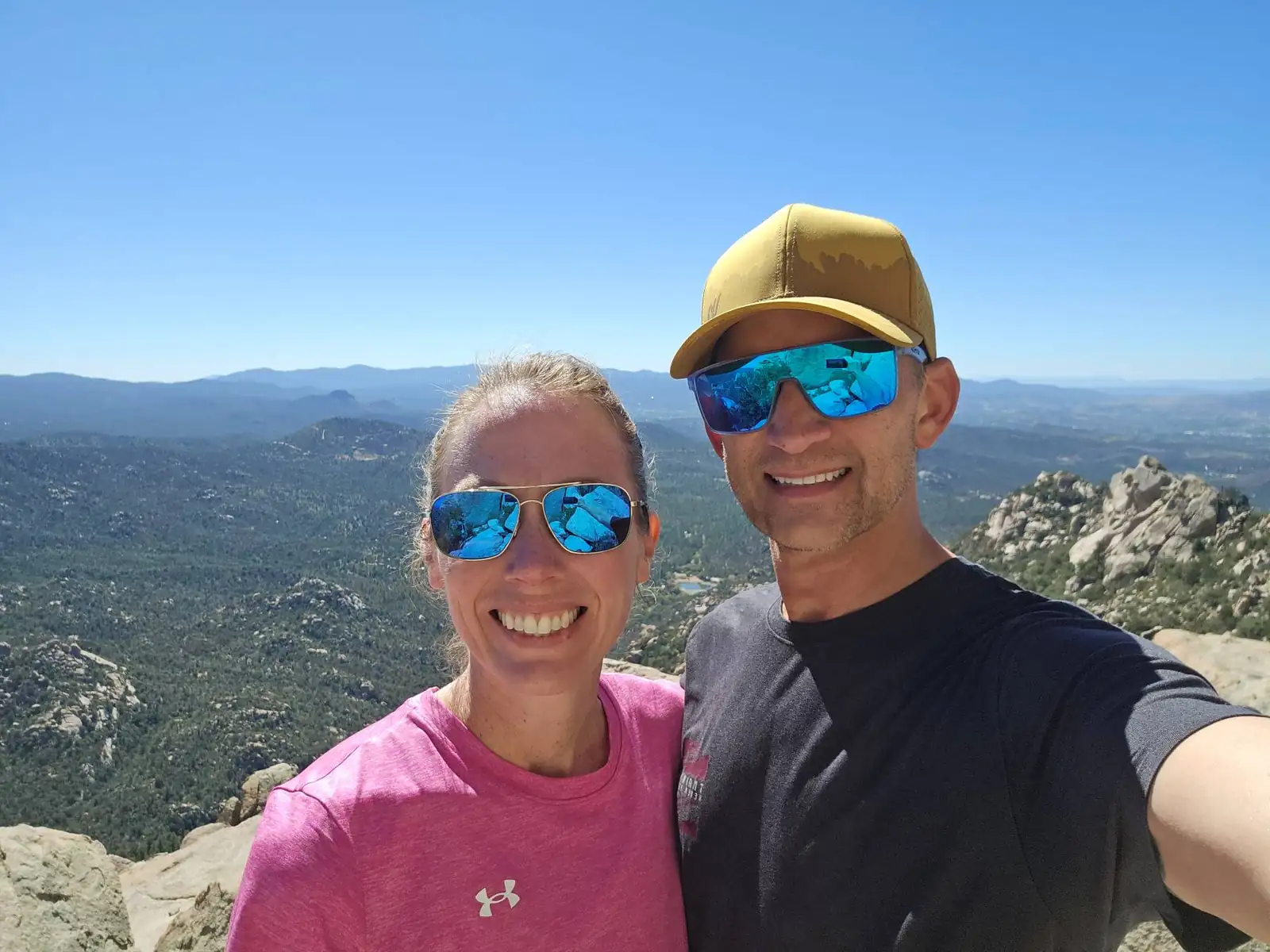Andrew and Ashley Tepen on an Arizona mountaintop